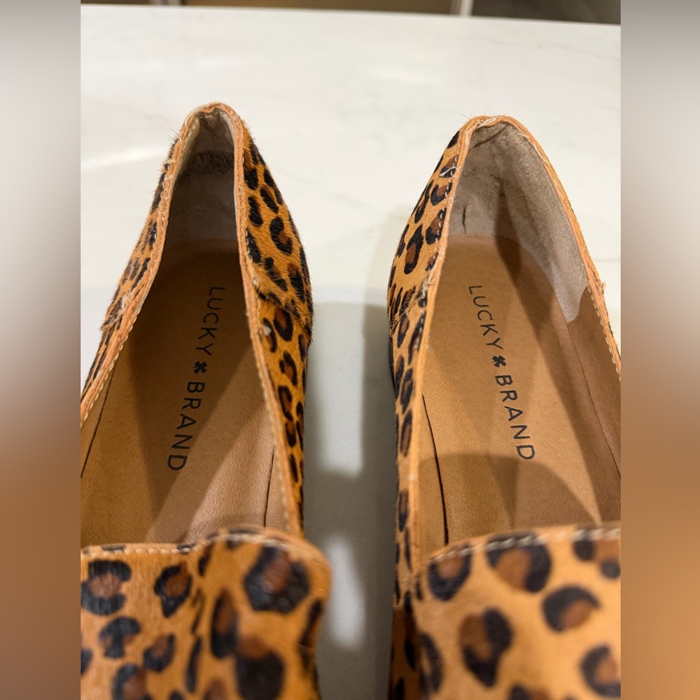 Lucky Brand Leopard Print Loafers in Tan and Black - Picture 5 of 8